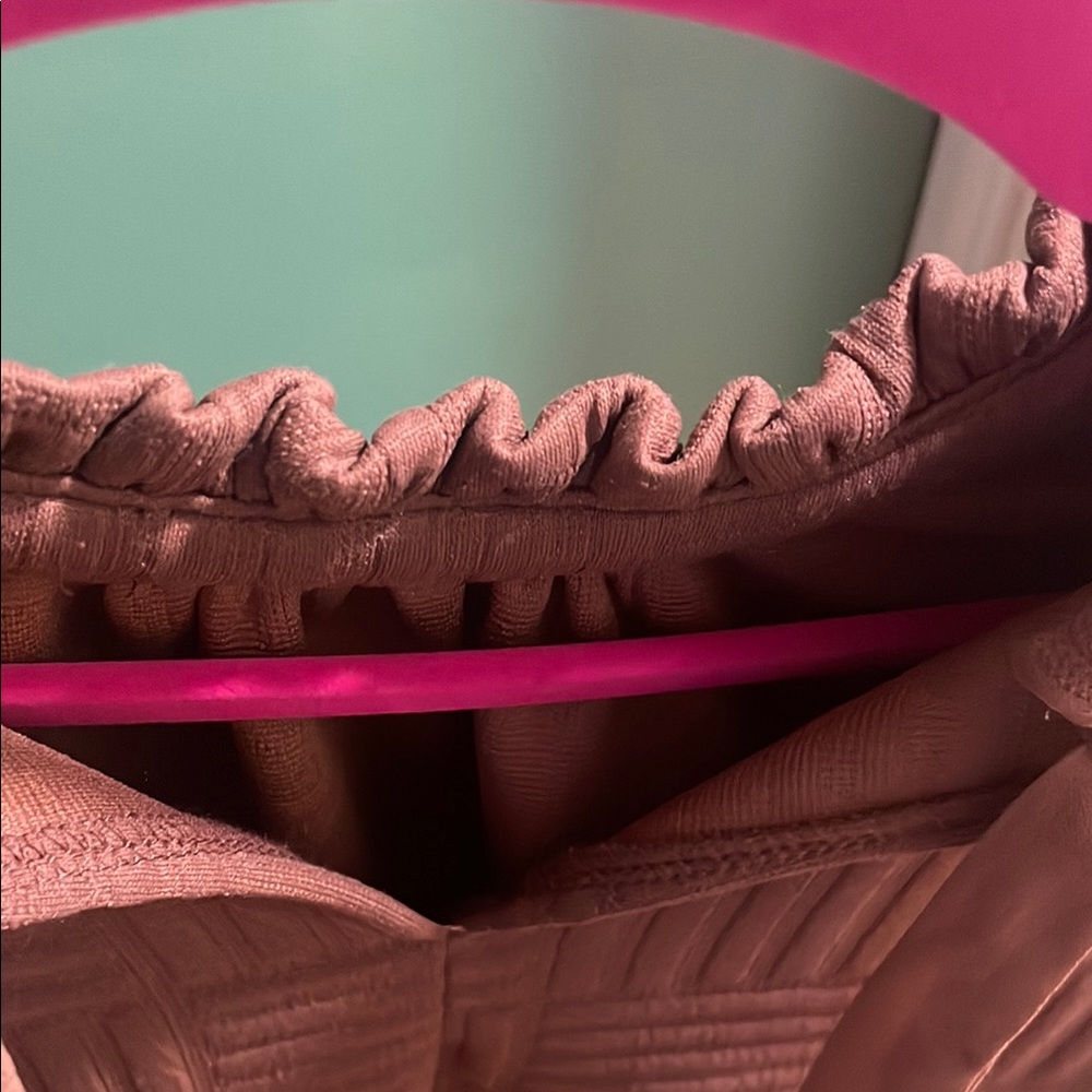 Brown Ruffle Dress - Picture 3 of 8